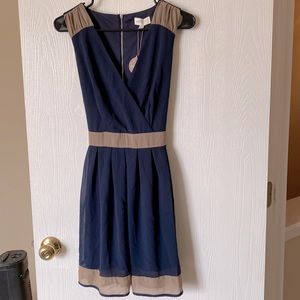 Pleated Apricot Dress